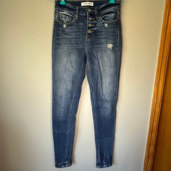 Flying Monkey Medium Wash Distressed Jean Jegging Size 25 - Picture 12 of 12